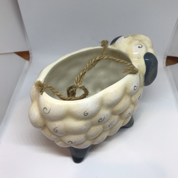 Glazed Ceramic Sheep Planter - Picture 6 of 7